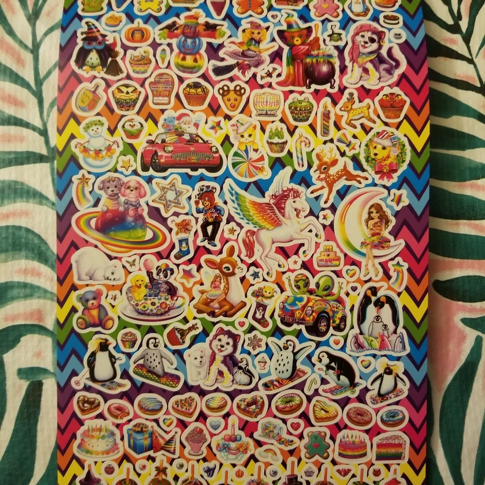 Lisa Frank Over 600 Stickers, 5 Sticker Sheets Colorful Stickers Vintage NWT